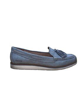 Brogues Women’s Light Blue Faux Leather Casual Slip-On Tassel Loafers Size 9.5M